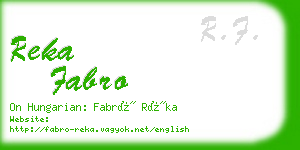 reka fabro business card